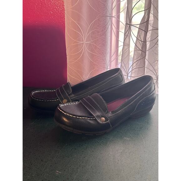 Womans Skechers Sz 8 Career Black Memory Foam Slip on Loafers Relaxed Fit - Picture 6 of 6